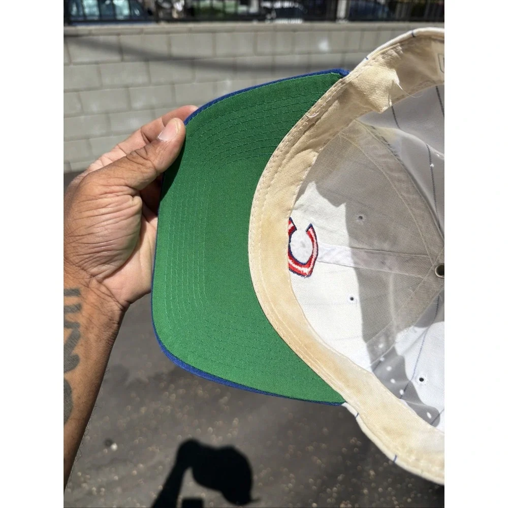 Vintage CHICAGO CUBS STARTER 90'S Pinstripe KOREA Snapback Hat
